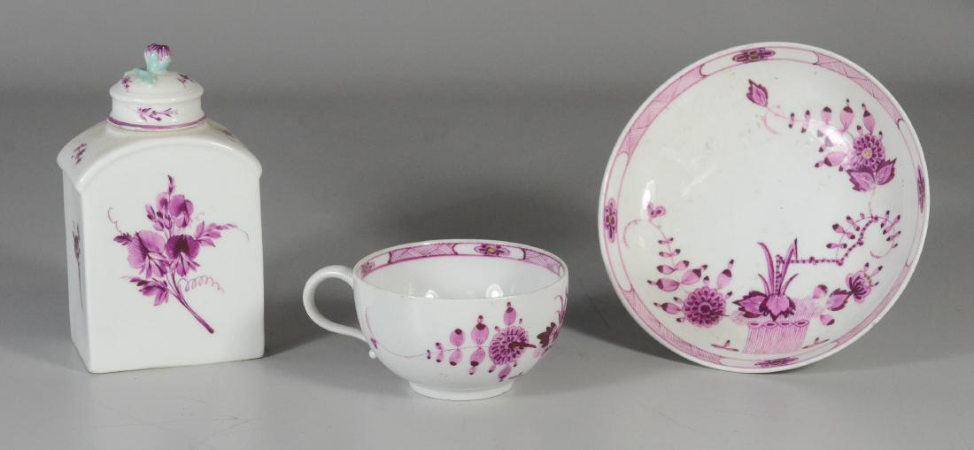 Meissen Marcolini porcelain tea caddy and cup & saucer (1 of 5)