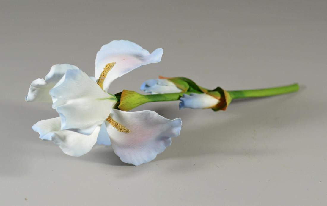 Boehm Iris porcelain flower stem, 12" long (1 of 3)