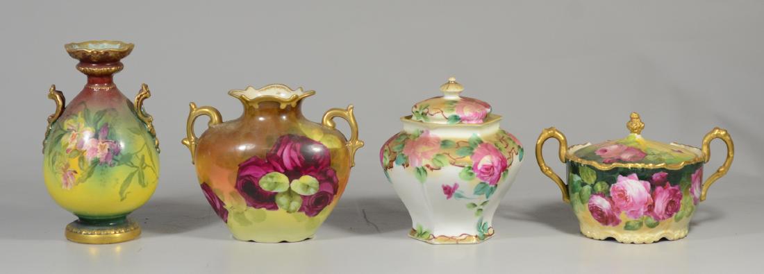 (4) Pcs hand painted porcelain (1 of 3)
