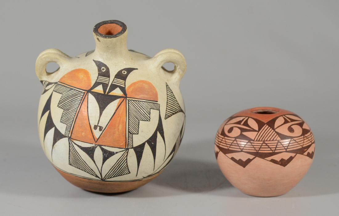 (2) Pcs Native American Pottery, V Dewakuku (1 of 2)
