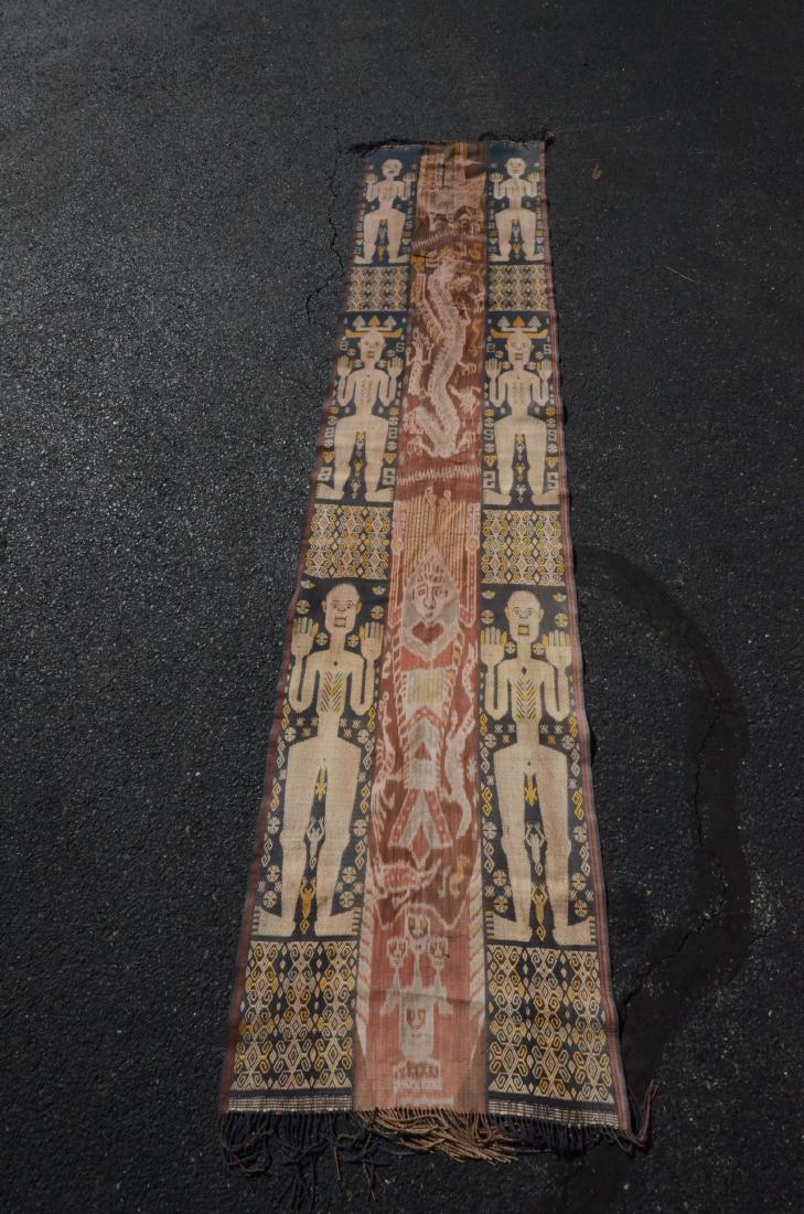 Hand woven table runner of wall hanging; male figura (1 of 6)