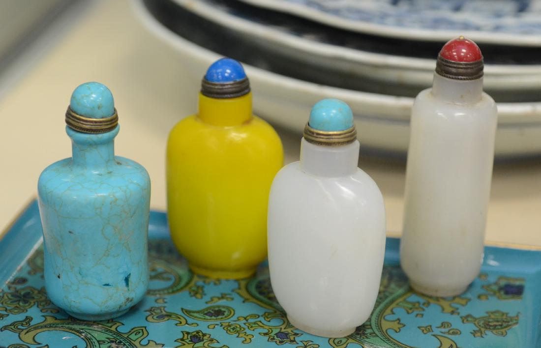 (4) Chinese snuff bottles, 3 1/2"h (1 of 17)