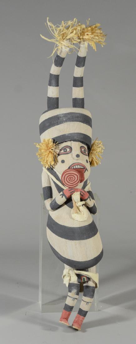 Kachina doll signed CWT Clark Tenakhongva, 20" tall: Kachina doll signed CWT Clark Tenakhongva, 20" tall, wear to one knee