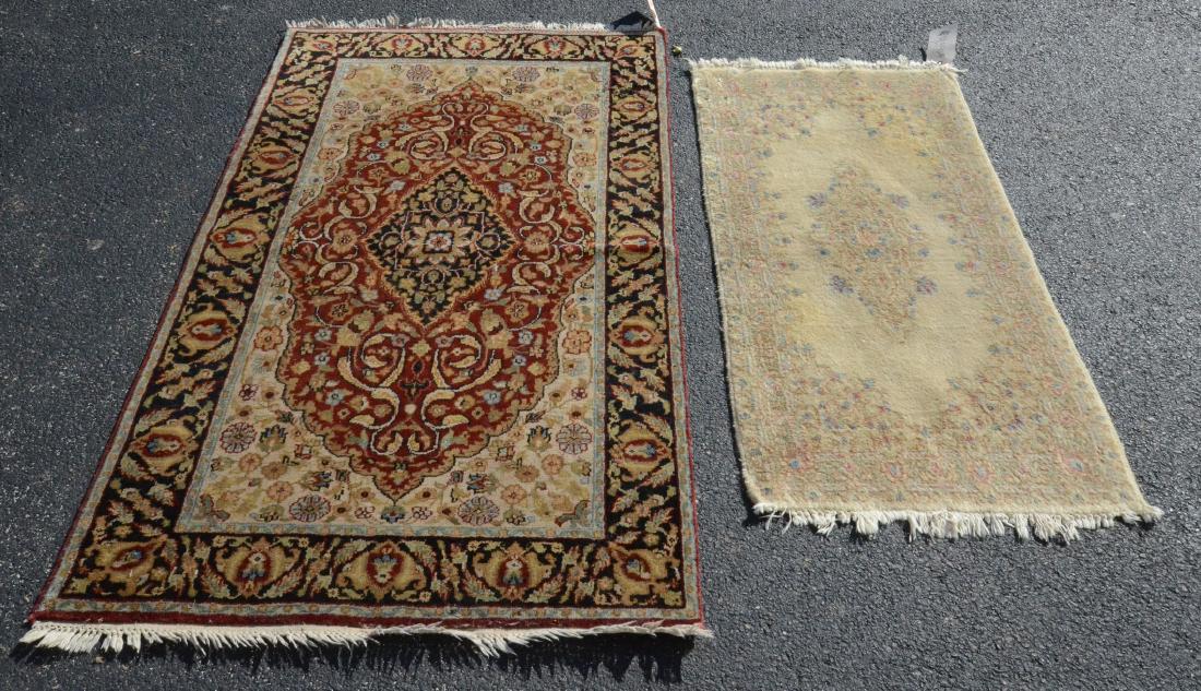 (2) Throw Rugs; 2'2" X 4' Kirman, and 3'1" X 5' Turk (1 of 3)