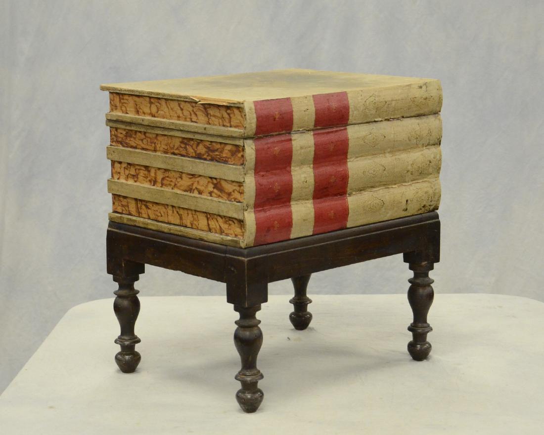 Leather faux book side table (1 of 2)