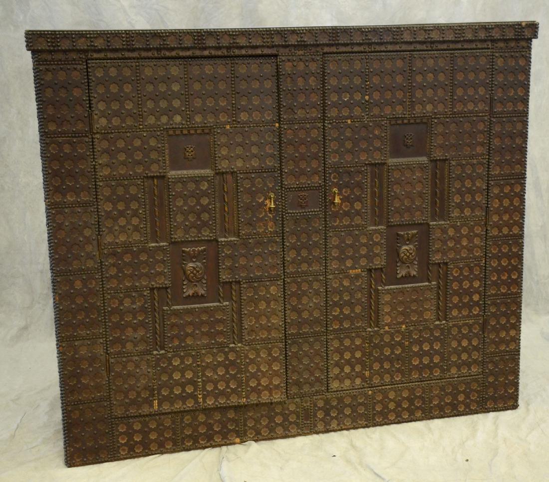 Spanish style 2 door cabinet with star punched and b (1 of 2)