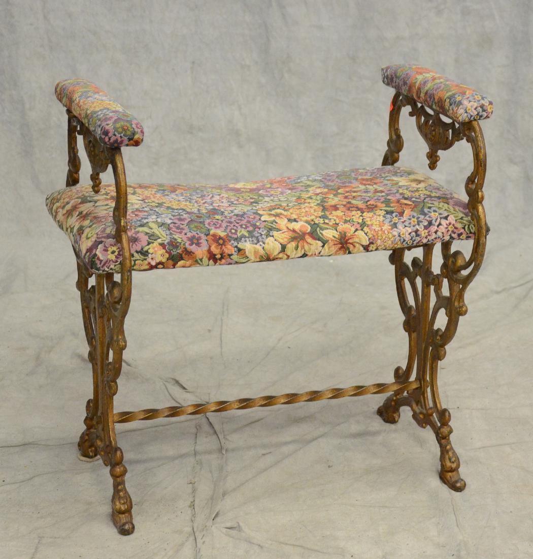 Victorian style wrought iron bench (1 of 1)