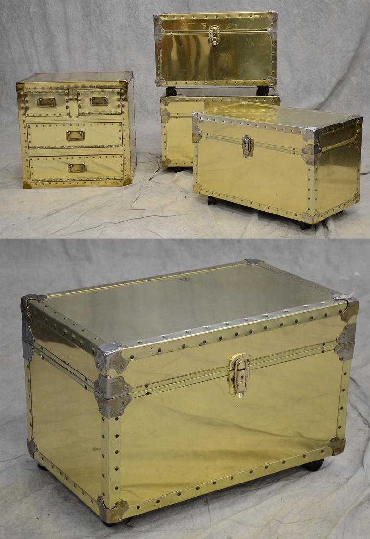 (5) brass Campaign style chests (1 of 4)