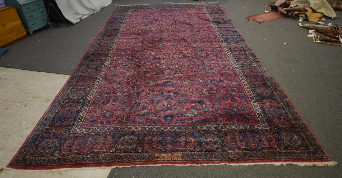 Signed 11'4"x21'6" Persian Kazvin Carpet (1 of 3)