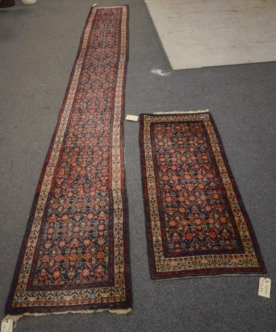 Pair of Persian Hamadan runner rugs  2'8"x6'8" and (1 of 2)