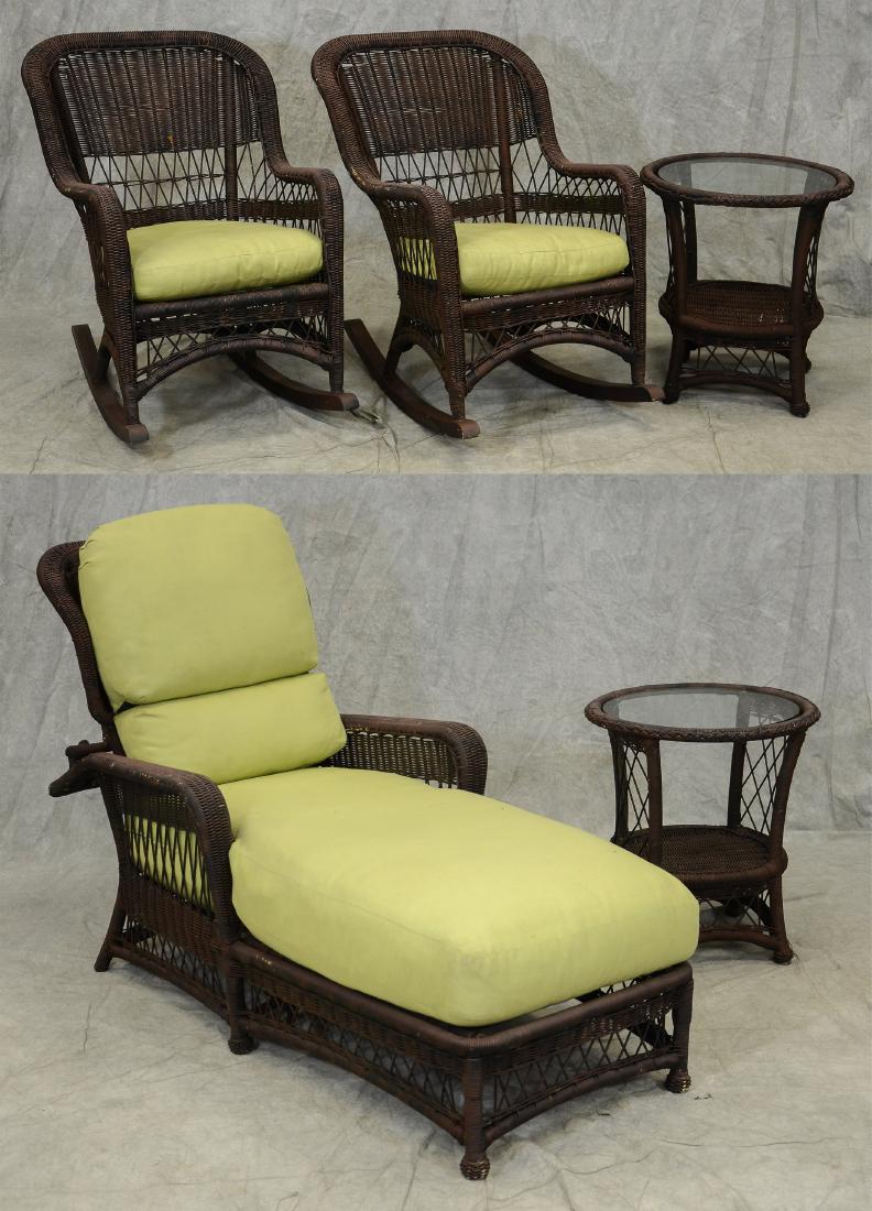 (5) Pc wicker porch set (1 of 3)