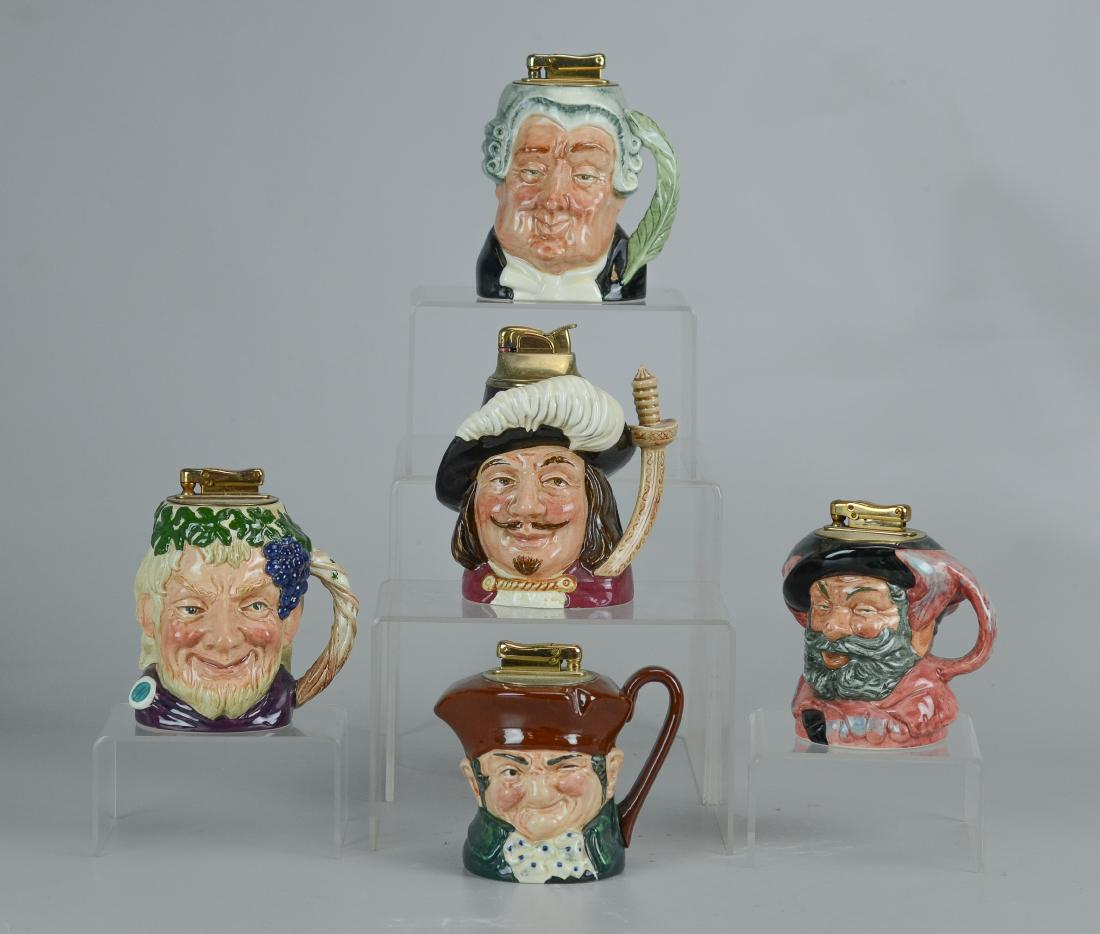 (5) Royal Doulton Toby jug lighters (1 of 2)