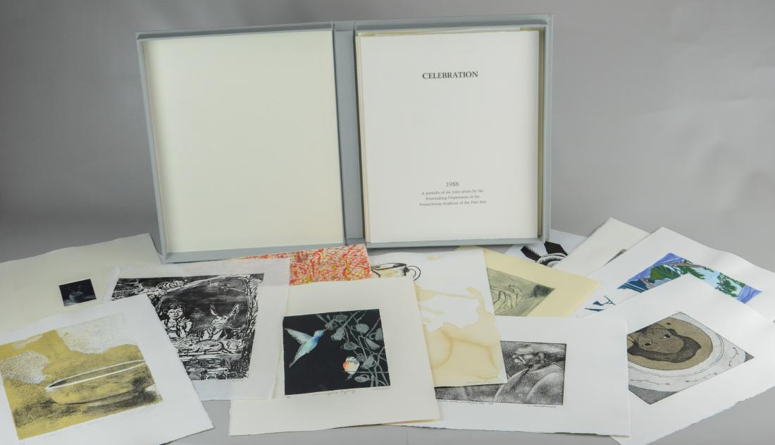 Collection of 20 PAFA prints, including "Celebration" (1 of 4)