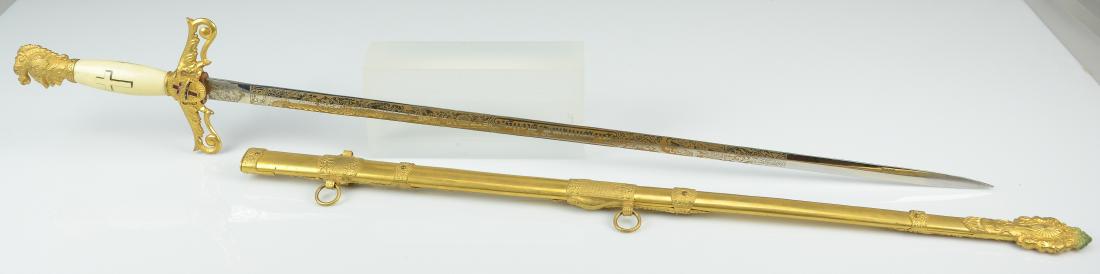 Vintage Masonic Knight Templar Ceremonial Sword