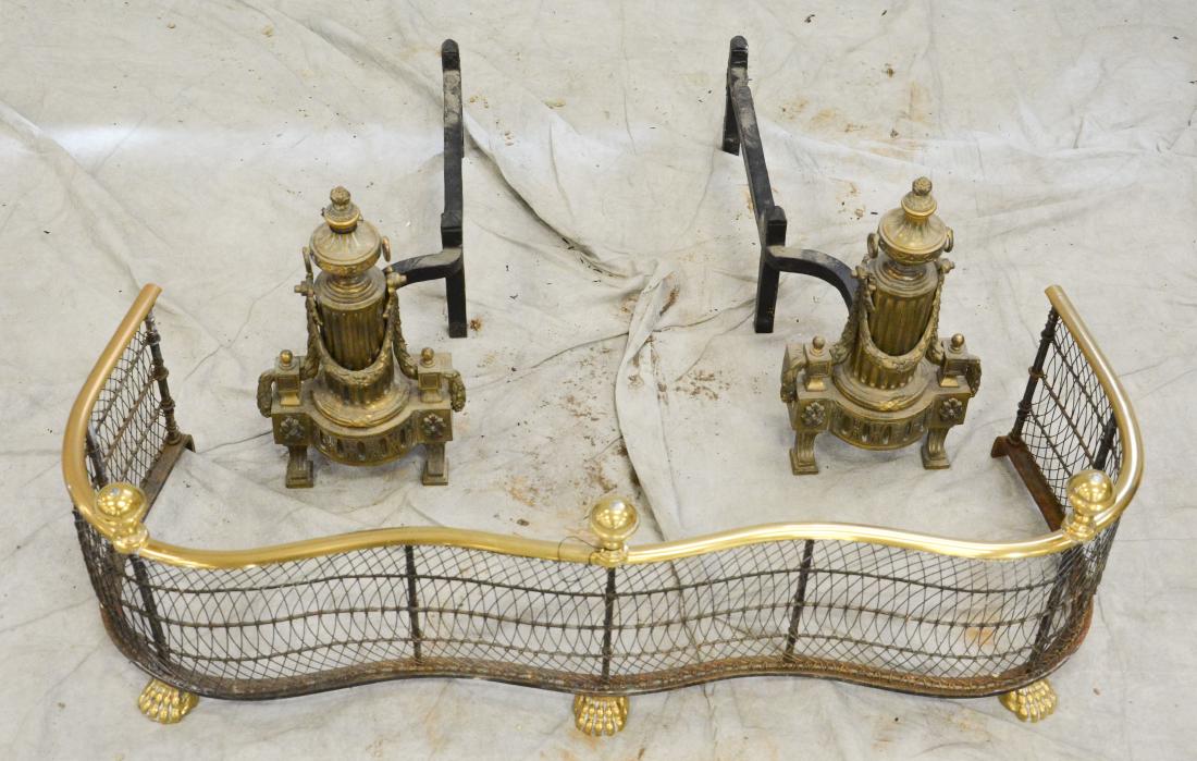 Wire and brass Federal fire fender, paw feet (1 of 1)