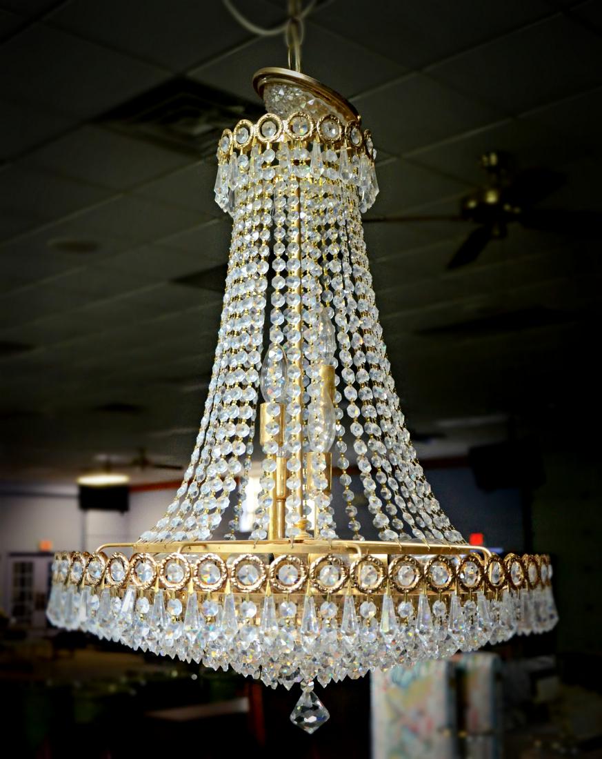 Modern crystal swag chandelier