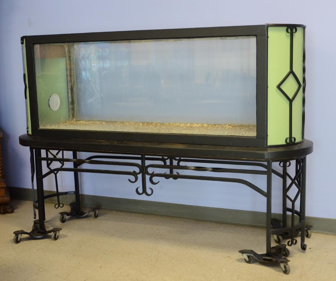 1920's Art Deco wrought iron and glass terrarium, (1 of 1)