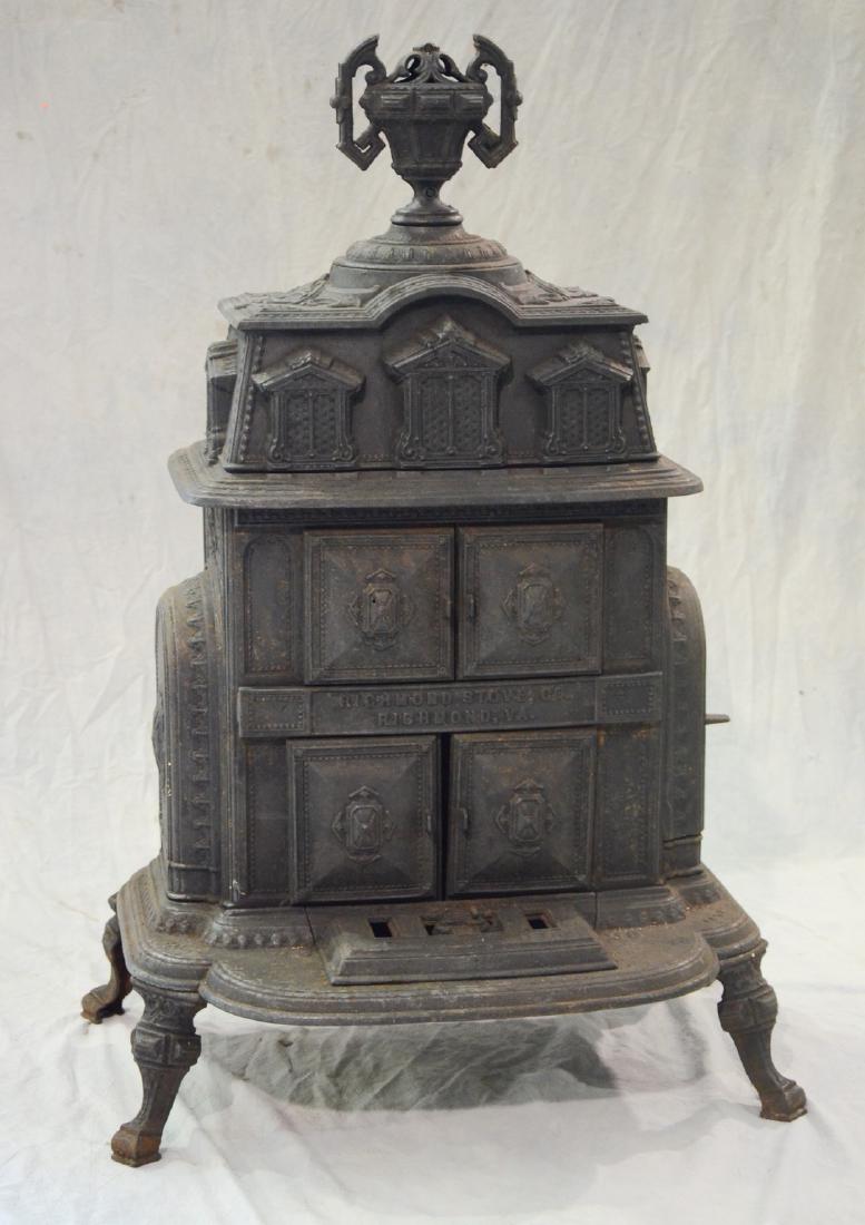 Cast iron Franklin parlor stove, signed Richmond Stove (1 of 1)