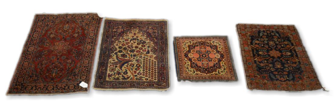 4 1930s Hand Knotted Persian mats (1 of 7)