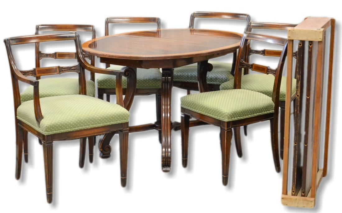 (7) pc Empire style mahogany dining room set (1 of 1)