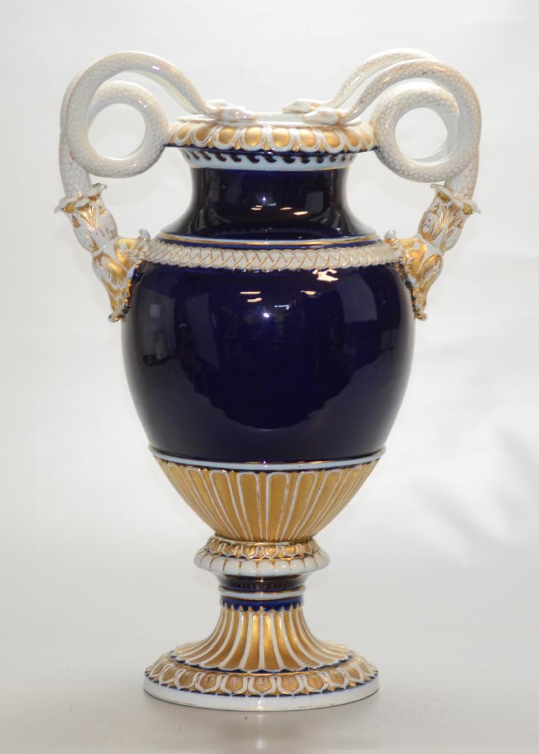 Meissen double handled porcelain cobalt urn (1 of 11)