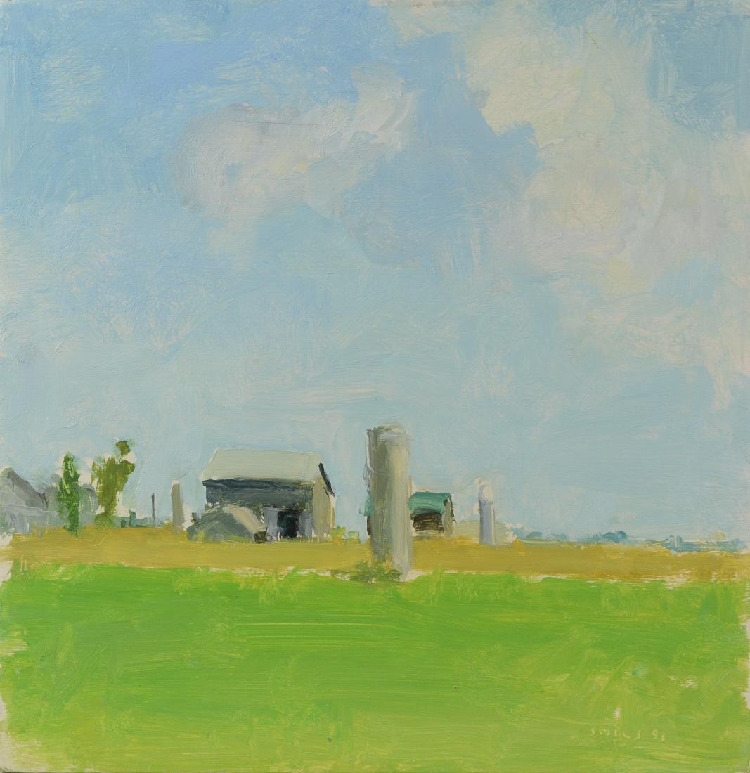 Stuart Shils, farm landscape painting (1 of 4)