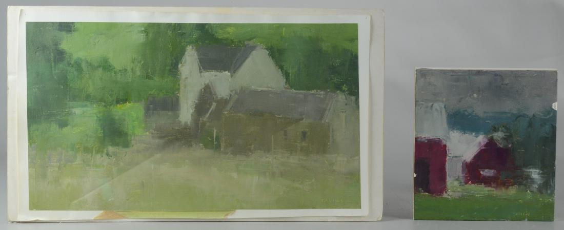 Stuart Shils, 2 farm landscape paintings (1 of 5)