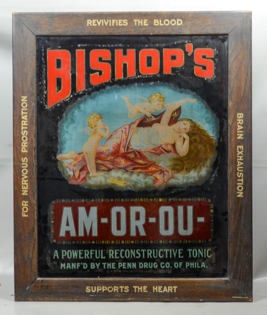 Antique lighted advertising sign