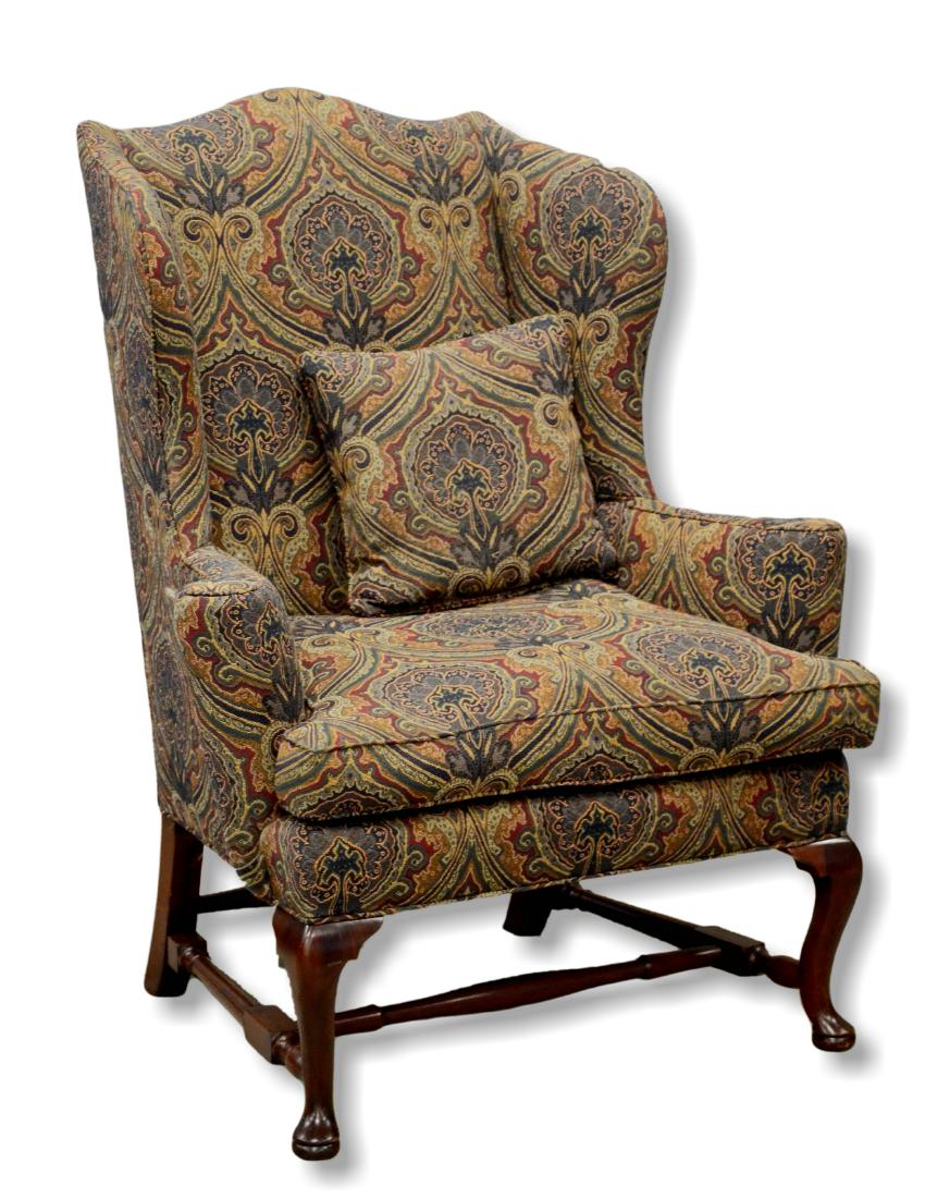 C W Kittinger Queen Ann style wing chair (1 of 1)