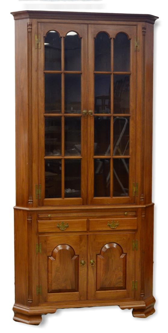 Robert Treate Hogg 2 pc walnut corner cupboard (1 of 1)