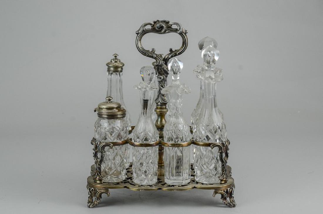 Thomas Harwood & Co silver plate condiment stand (1 of 4)