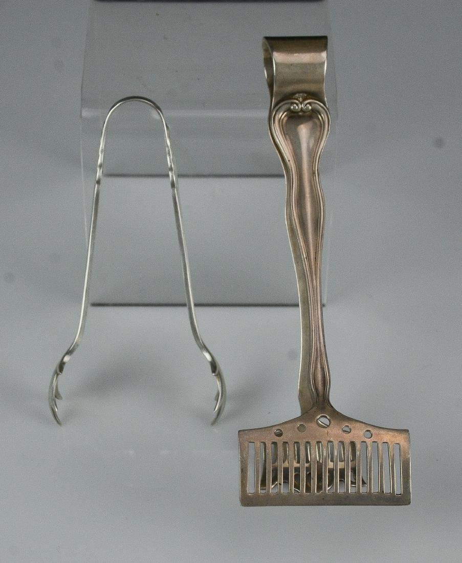 Sterling silver asparagus & sugar tongs (1 of 4)