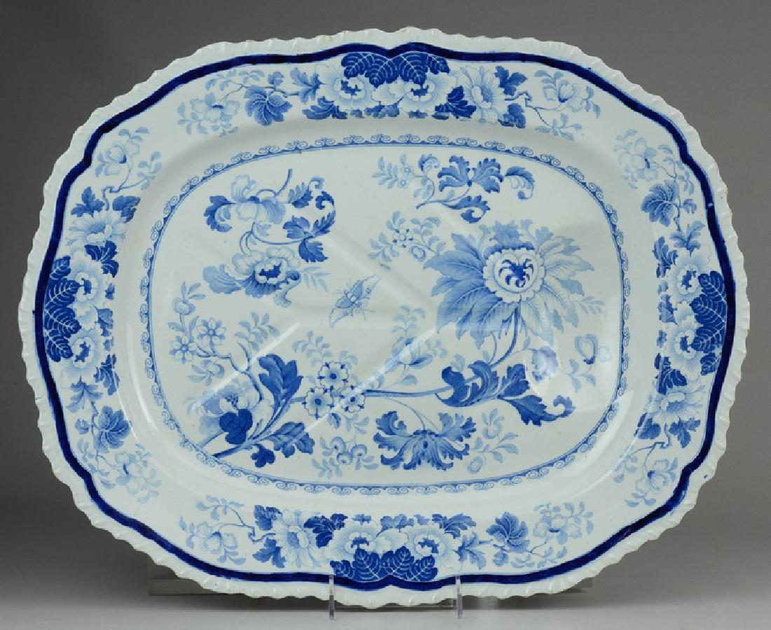 Stone China blue & white tree and well platter (1 of 2)
