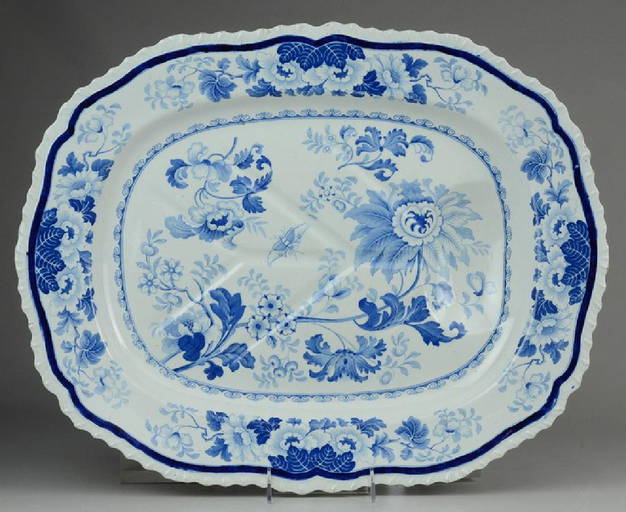 Stone China Blue & White Tree And Well Platter