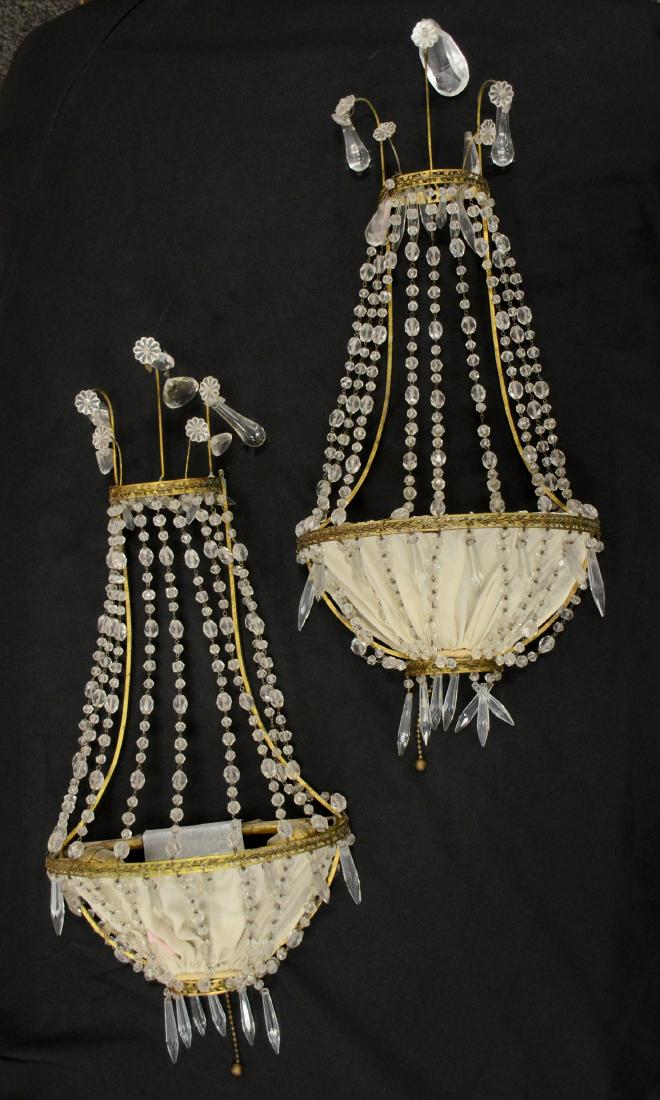 Pair French style 1/2 moon hanging sconces (1 of 1)