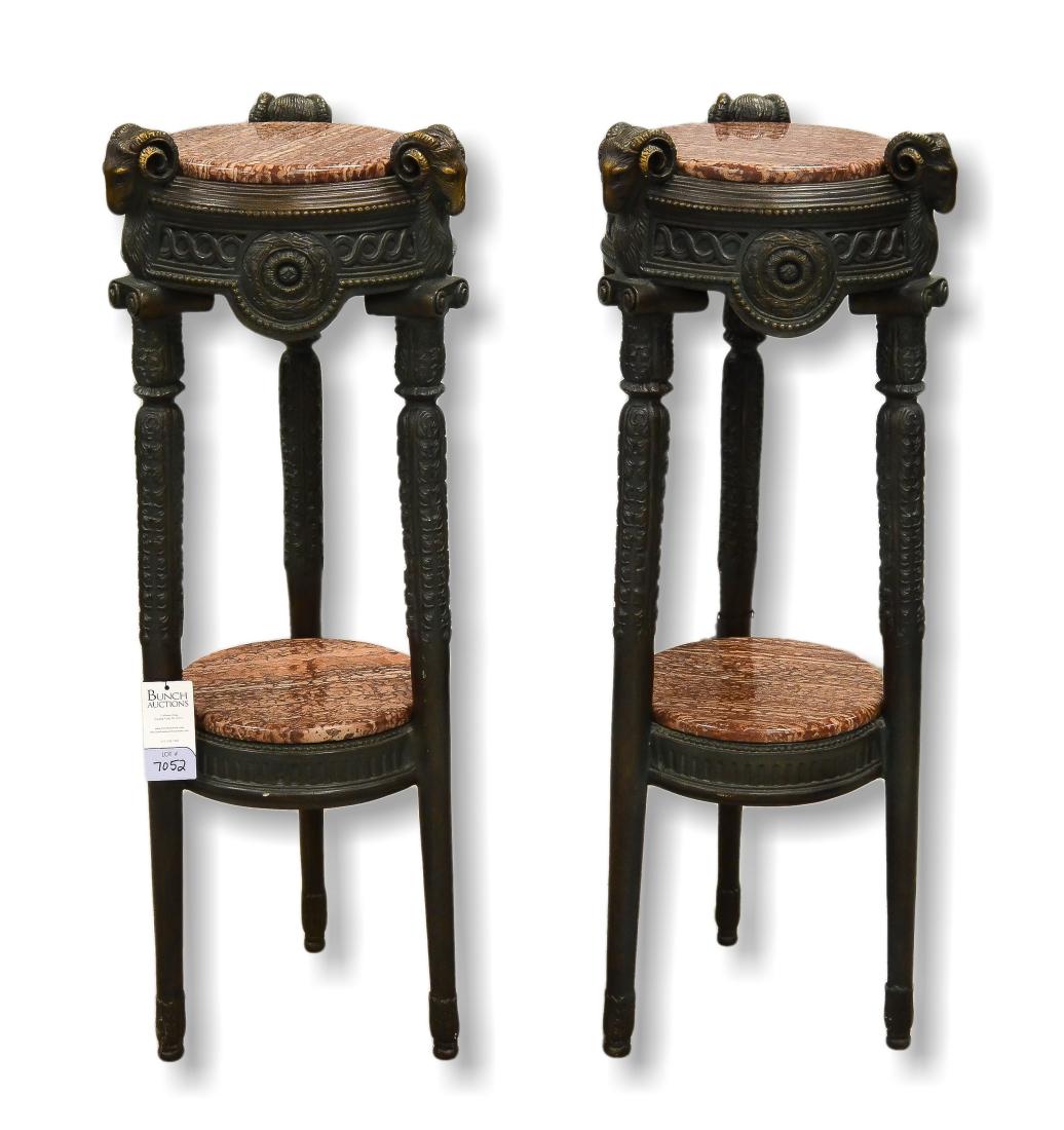 Pr French Empire Style Marble top Stands (1 of 2)