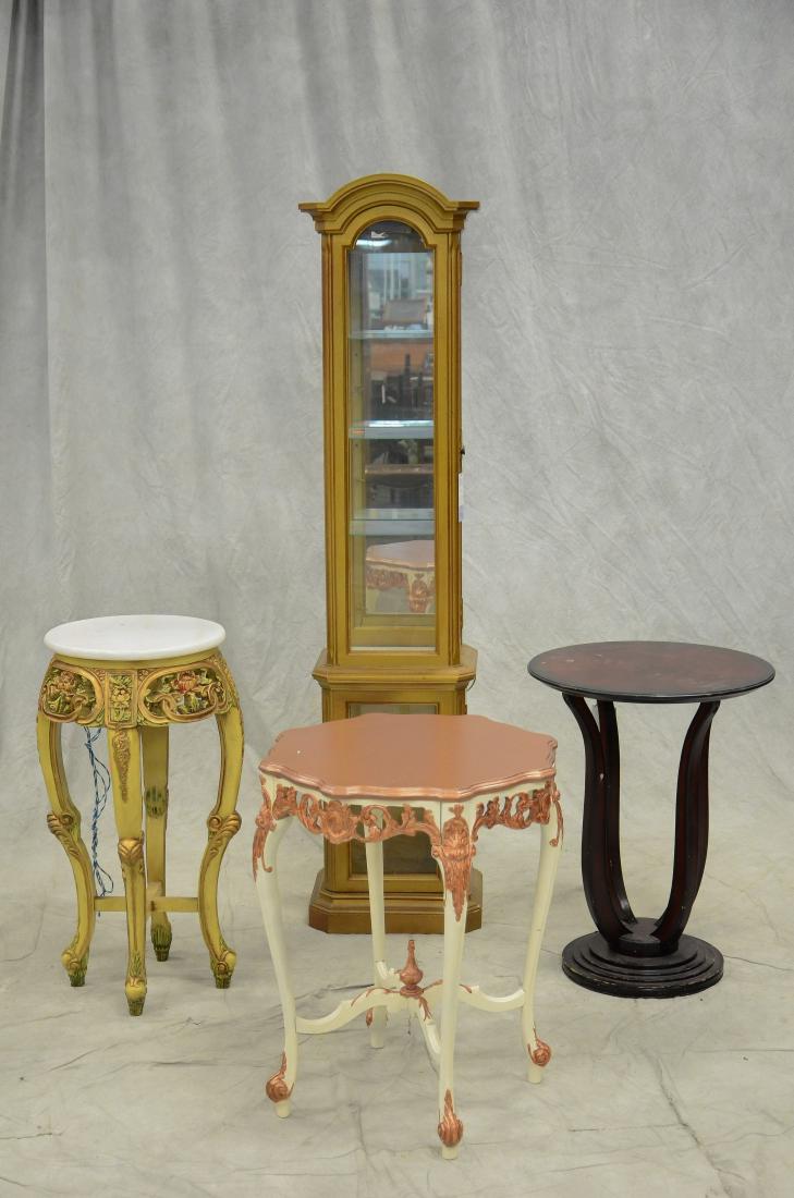(3) Continental style Occasional Tables & Curio Cabinet (1 of 2)