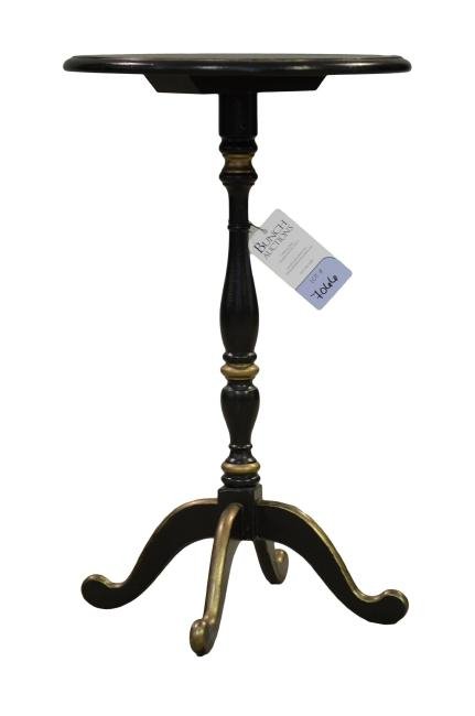 Regency style ebonized & gilt pedestal (1 of 1)