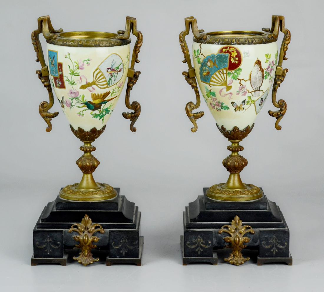 Pr Continental aesthetic porcelain vases (1 of 5)