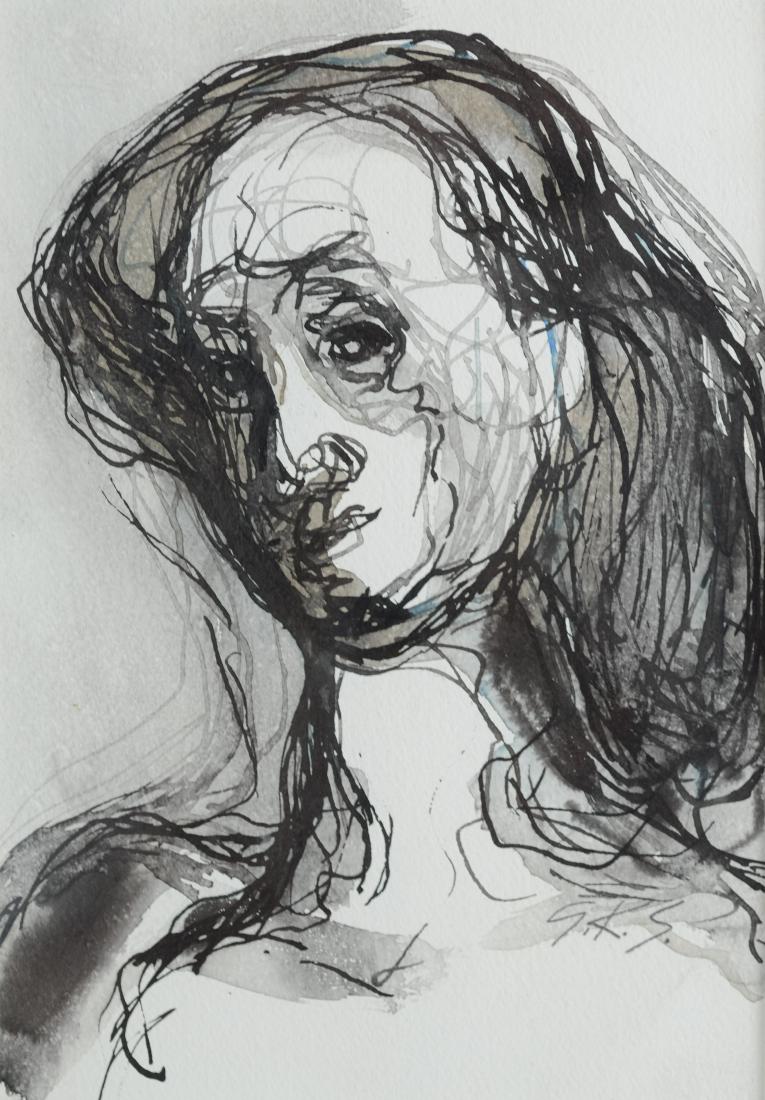 G Ralph Smith, mixed media portrait, Black and White (1 of 2)