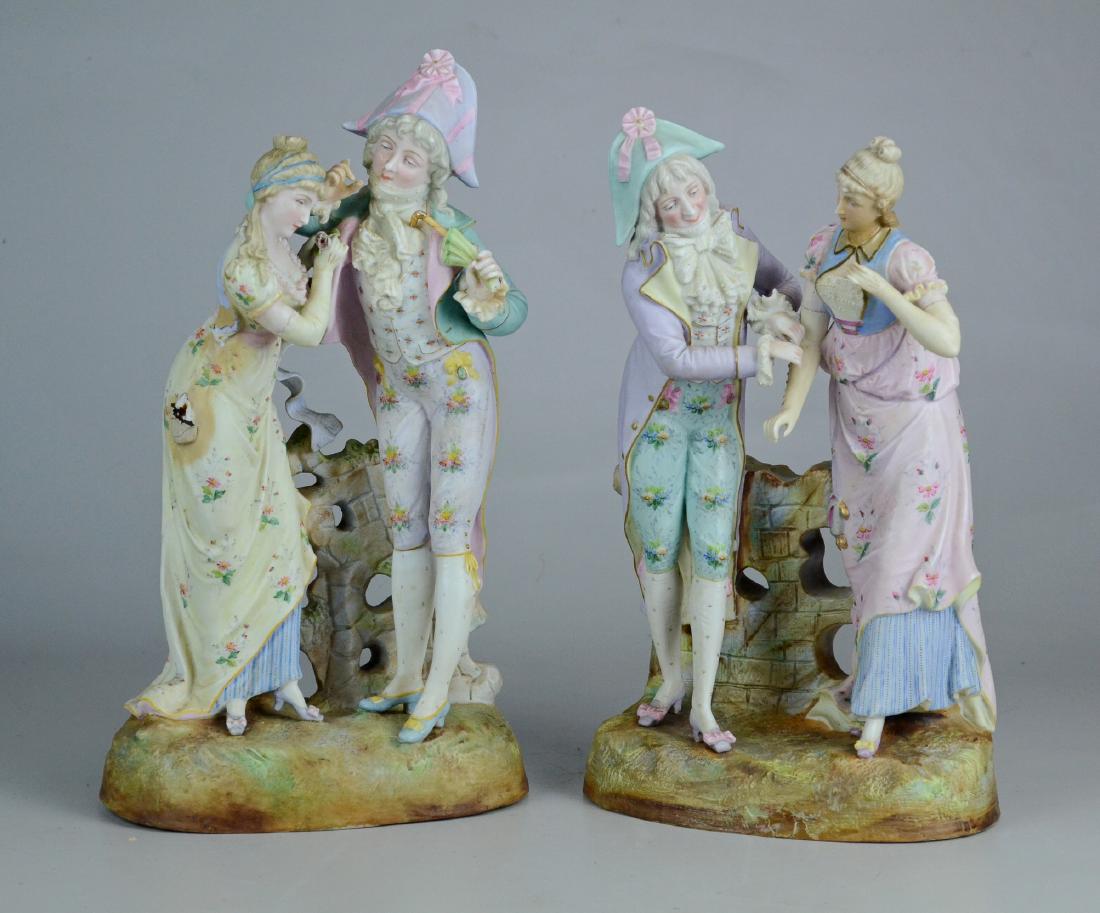 Pr bisque porcelain couple figurines (1 of 2)