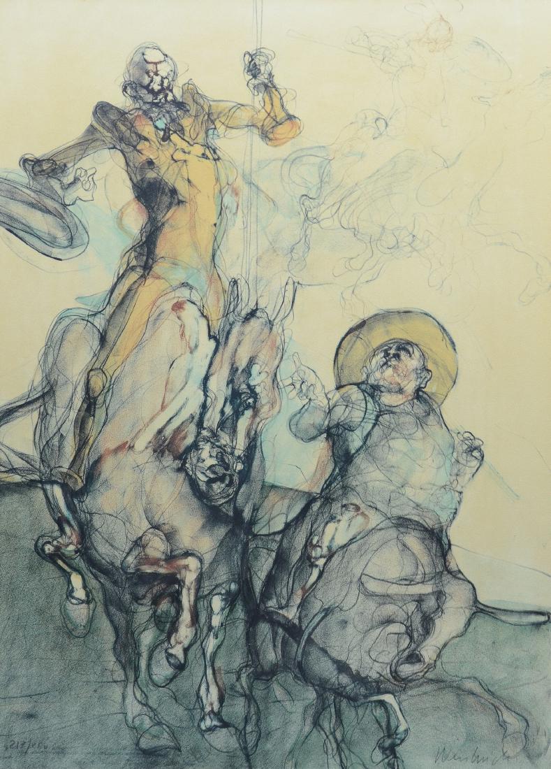 Claude Weisbuch lithograph, Don Quixote (1 of 3)