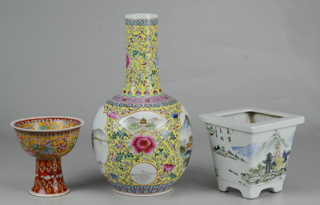 (3) Pcs Chinese porcelain (1 of 13)
