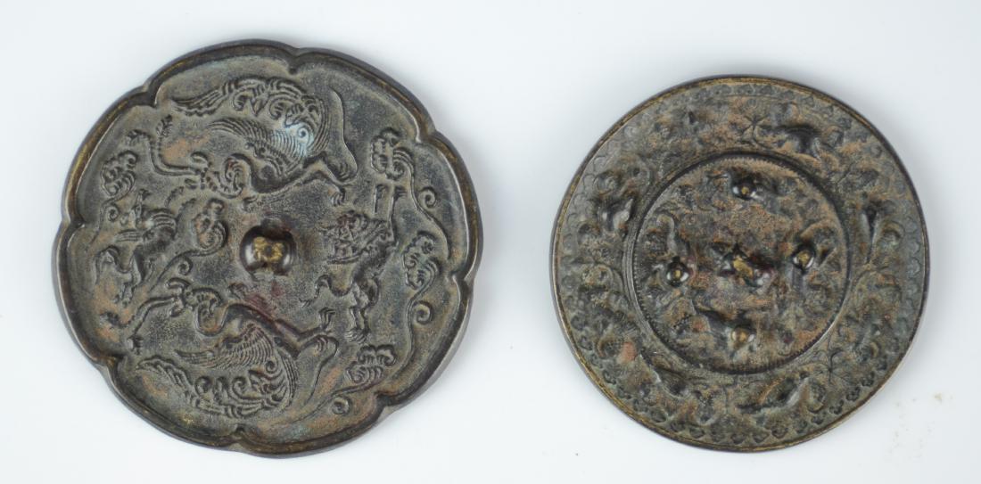 (2) Archaic style bronze mirrors (1 of 4)