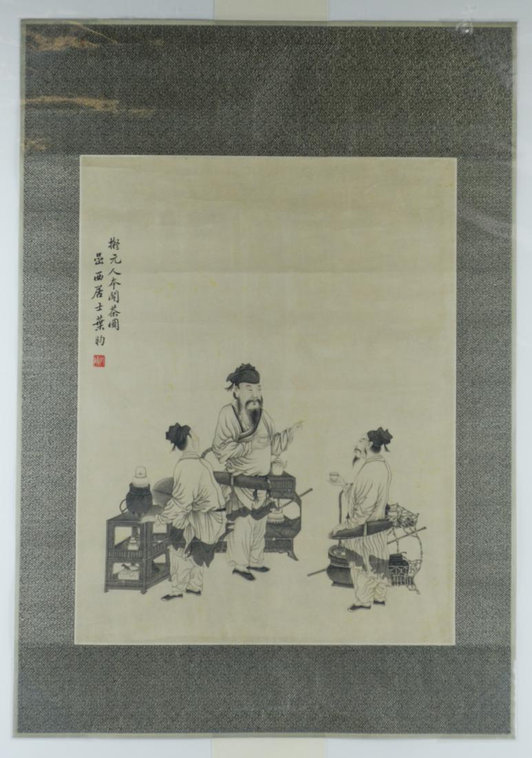 (2) unframed Asian art (1 of 5)
