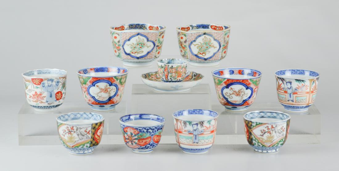(12) pcs Japanese Imari porcelain (1 of 1)