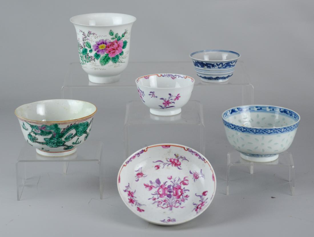 (6) pcs Chinese porcelain (1 of 2)