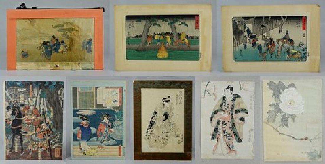 (11) Japanese woodblock prints, unframed (1 of 19)
