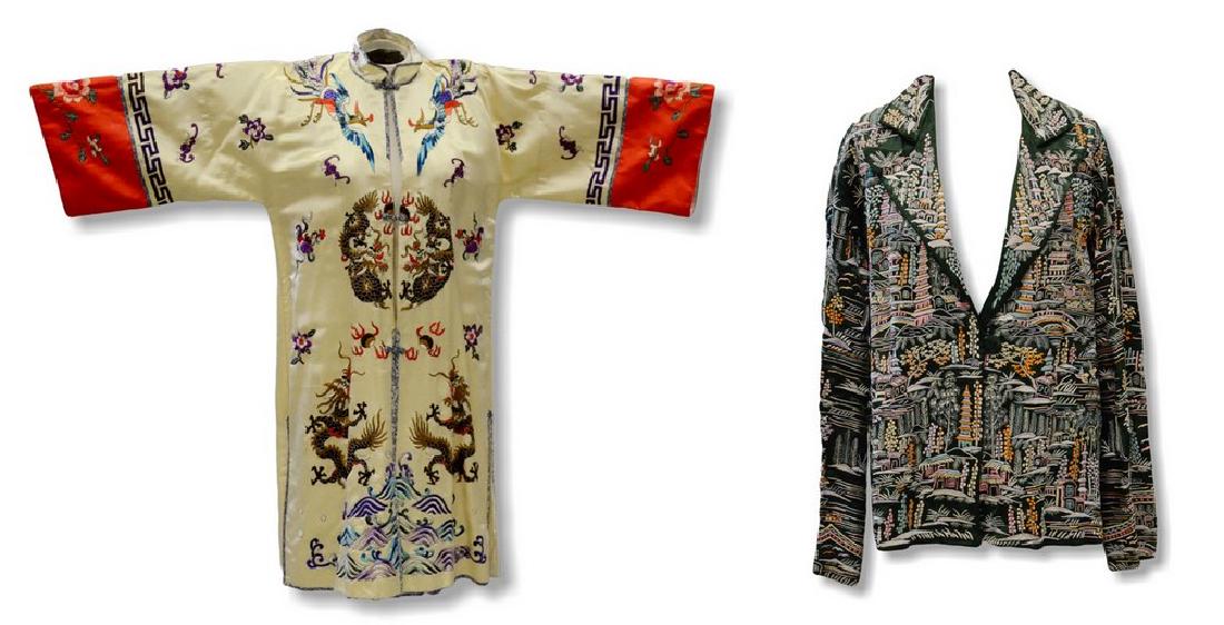 (2) Chinese embroidered pieces (1 of 9)