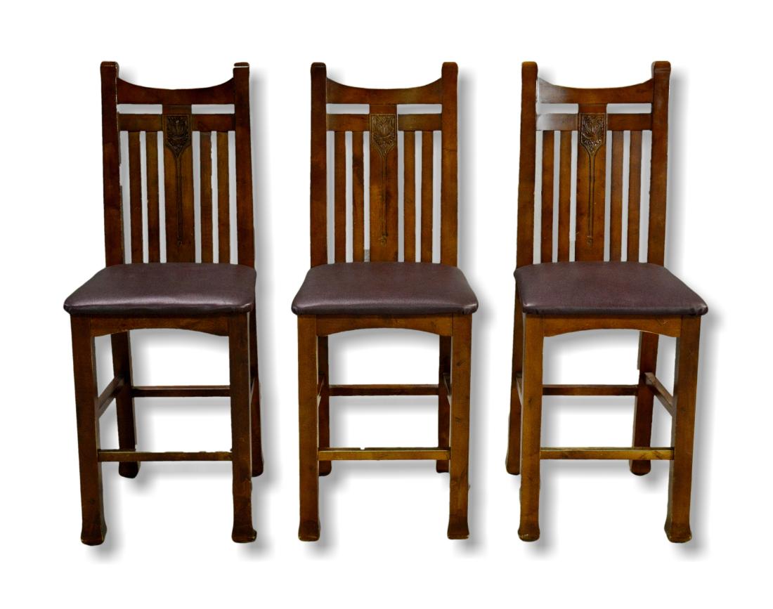 (3) Mission style bar stools (1 of 1)
